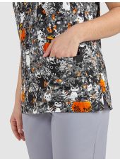 Bata médica original para mujer "Gatos de Navidad", (1122PRA-FFV)