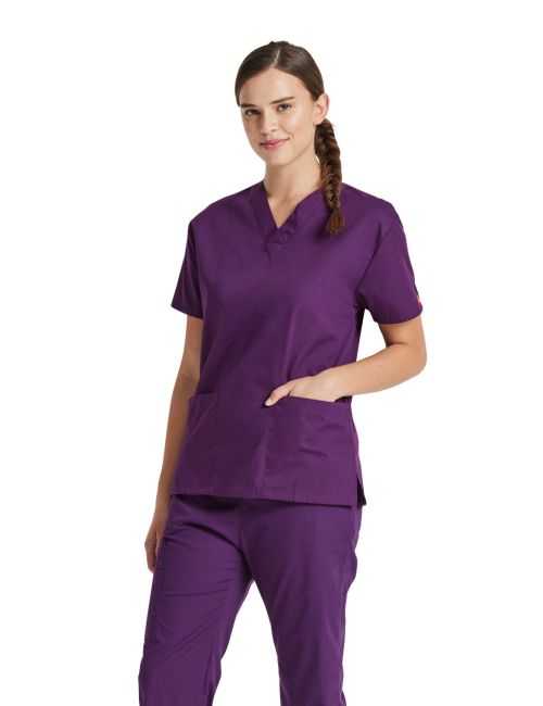Blusa médica de cuello en V para hombres, Dickies, 2 bolsillos, Colección "EDS Signature" (86706)