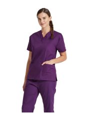 Blusa médica de cuello en V para hombres, Dickies, 2 bolsillos, Colección "EDS Signature" (86706)