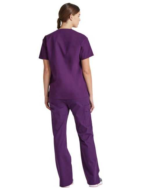 Blusa médica de cuello en V para hombres, Dickies, 2 bolsillos, Colección "EDS Signature" (86706)