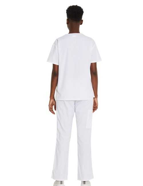 Blusa médica de cuello en V para hombres, Dickies, 2 bolsillos, Colección "EDS Signature" (86706)