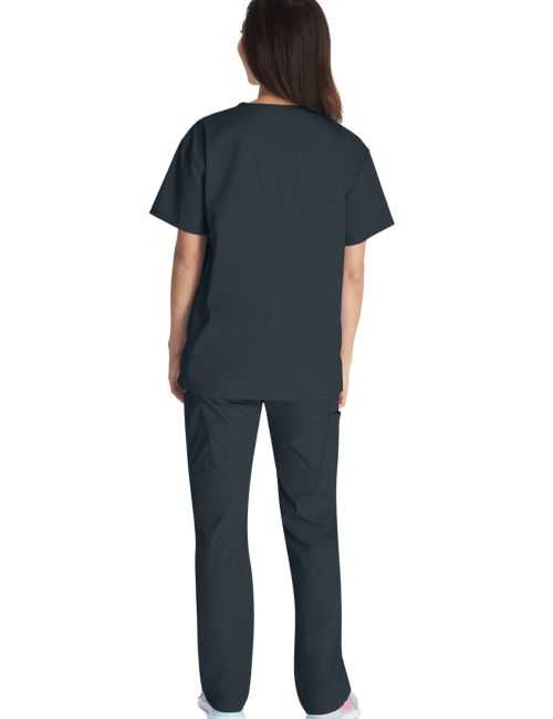 Blusa médica de cuello en V para hombres, Dickies, 2 bolsillos, Colección "EDS Signature" (86706)
