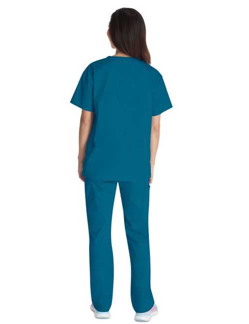Blusa médica de cuello en V para hombres, Dickies, 2 bolsillos, Colección "EDS Signature" (86706)