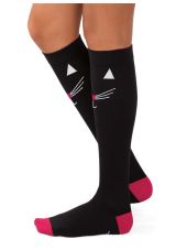 Chaussettes de compression hautes à motifs chats Koi (BA169-BCT)