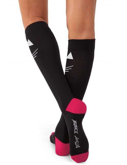 Chaussettes de compression hautes à motifs chats Koi (BA169-BCT)