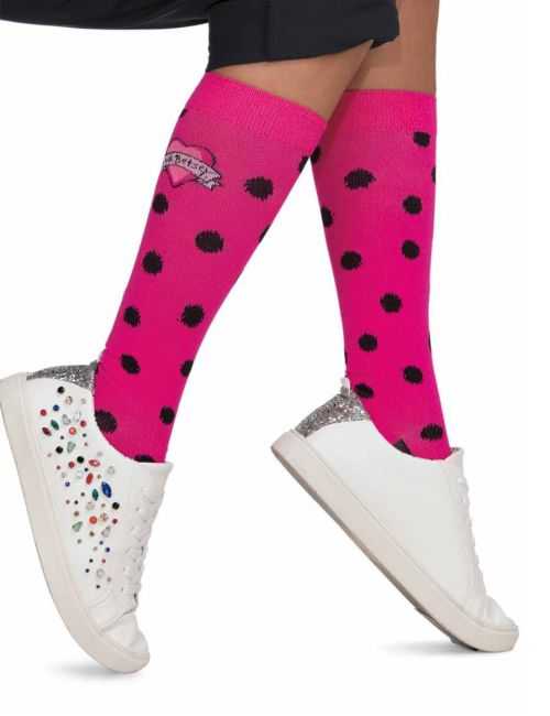 Chaussettes de compression hautes Rose points noirs Koi (BA155-BID)