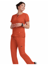 Blouse médicale Femme Koi "Serenity", collection Koi Lite (317-) terracotta