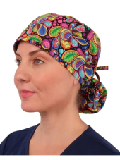 Calot médical Cheveux Longs "Fleurs lumineuses" (815-8652)