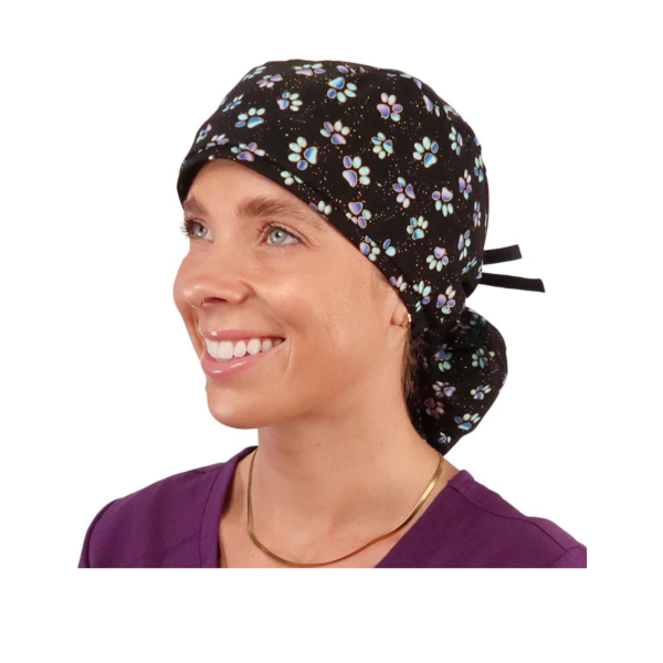 Gorro médico de pelo largo "Pájaros de colores" (815-8626)