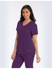 Blusa médica de mujer, "Grey's Anatomy Stretch" 2 bolsas (GRST011)