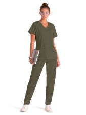 Blusa médica de mujer, "Grey's Anatomy Stretch" 2 bolsas (GRST011)