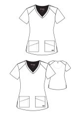 Blusa médica de mujer, "Grey's Anatomy Stretch" 2 bolsas (GRST011)