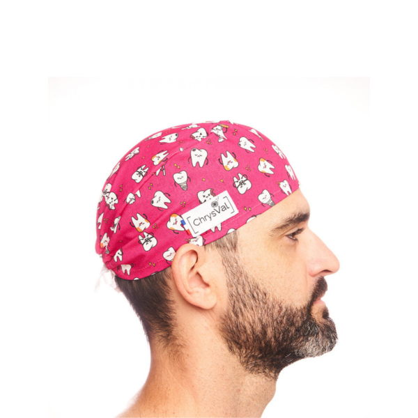 Calot médical court "Dent'Lerose" 100% coton CHRYSVAL (211-959)