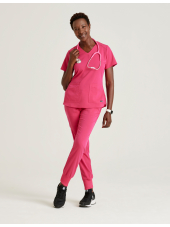 Blusa médica de mujer, "Grey's Anatomy Stretch" 2 bolsas (GRST011)