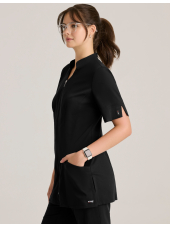 Blouse médicale à fermeture éclaire, femme, Grey's Anatomy "Stretch" 2 poches (GRST265)