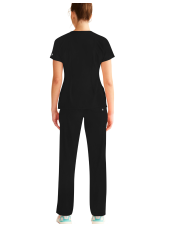 Blouse médicale femme noir de dos