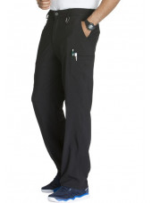 Pantalon à bouton homme, Cherokee, Collection "Infinity" (CK200A) noir droite