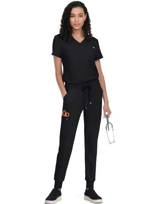 Blouse médicale Femme Koi "Aura", 2 poches, collection Cureology (C100) noir  