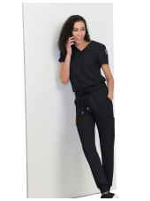Blouse médicale Femme Koi "Aura", 2 poches, collection Cureology (C100) noir