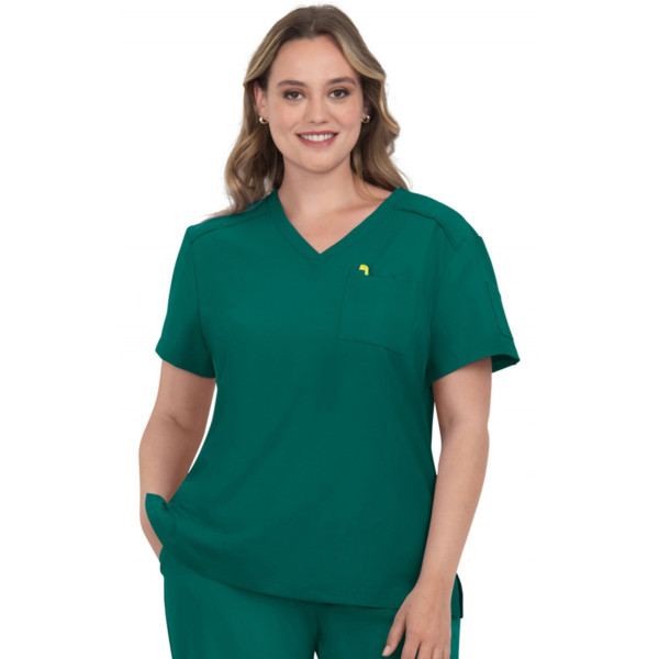 Blouse médicale Femme Koi "Aura", 2 poches, collection Cureology (C100) vert 