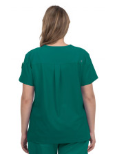 Blouse médicale Femme Koi "Aura", 2 poches, collection Cureology (C100) verte de dos