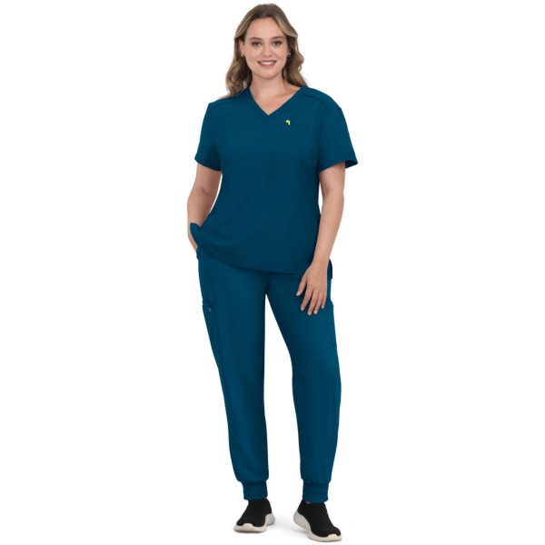 Blouse médicale Femme Koi "Aura", 2 poches, collection Cureology (C100) vert caraibe 