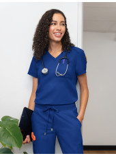 Blouse médicale Femme Koi "Aura", 2 poches, collection Cureology (C100) galaxie de face