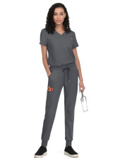 Blouse médicale Femme Koi "Aura", 2 poches, collection Cureology (C100) gris de face