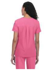 Blouse médicale Femme Koi "Aura", 2 poches, collection Cureology (C100) rose de dos