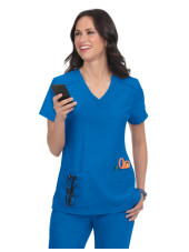 Blouse médicale Femme Koi "Cardi", 3 poches, collection Cureology (C101)