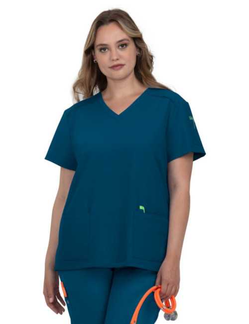 Blouse médicale Femme Koi "Cardi", 3 poches, collection Cureology (C101)
