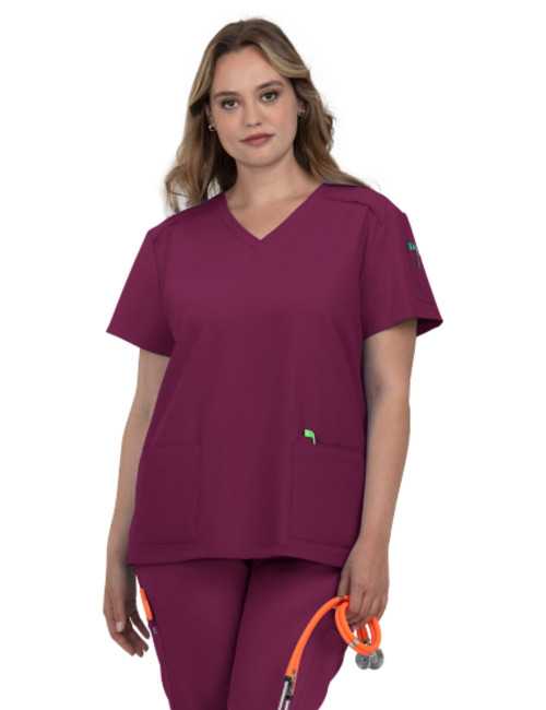 Blouse médicale Femme Koi "Cardi", 3 poches, collection Cureology (C101)