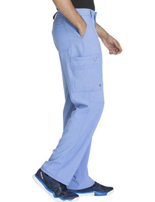 Pantalon à bouton homme, Cherokee, Collection "Infinity" (CK200A) bleu ciel gauche