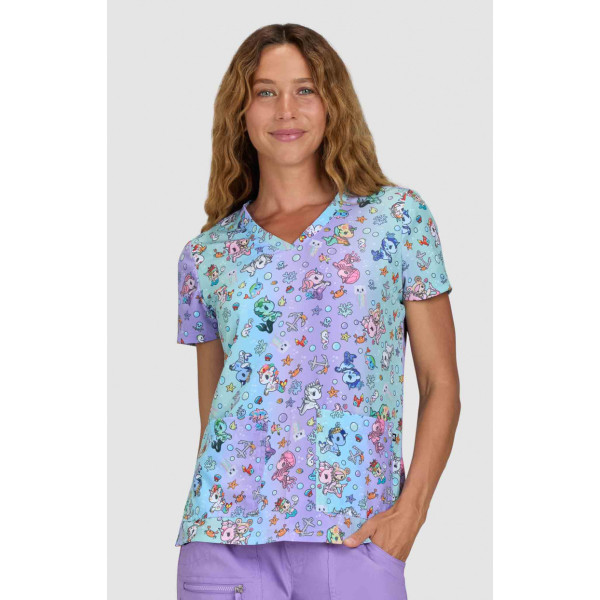 Blouse médicale originale Femme "Licorne", (384TKD-BBB)