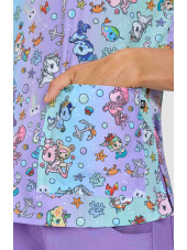 Blouse médicale originale Femme "Licorne", (384TKD-BBB)