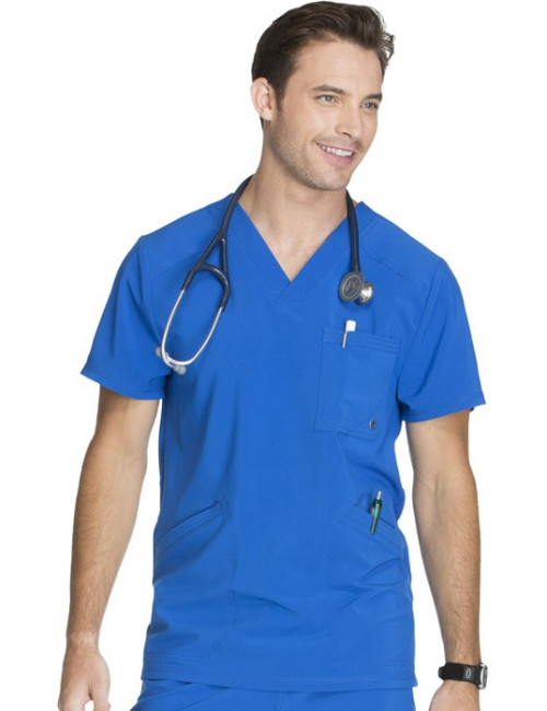 Blouse Médicale Homme Antibactérienne Cherokee, Collection "Infinity" (CK900A) bleu royal gauche