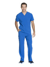 Blouse Médicale Homme Antibactérienne Cherokee, Collection "Infinity" (CK900A) bleu royal ensemble