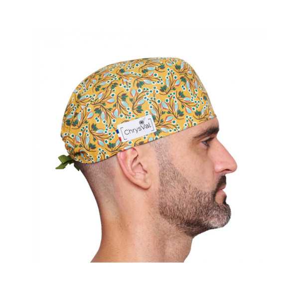 Calot médical court "Safran" 100% coton CHRYSVAL (211-1115)