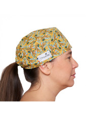 Calot médical court "Safran" 100% coton CHRYSVAL (211-1115)