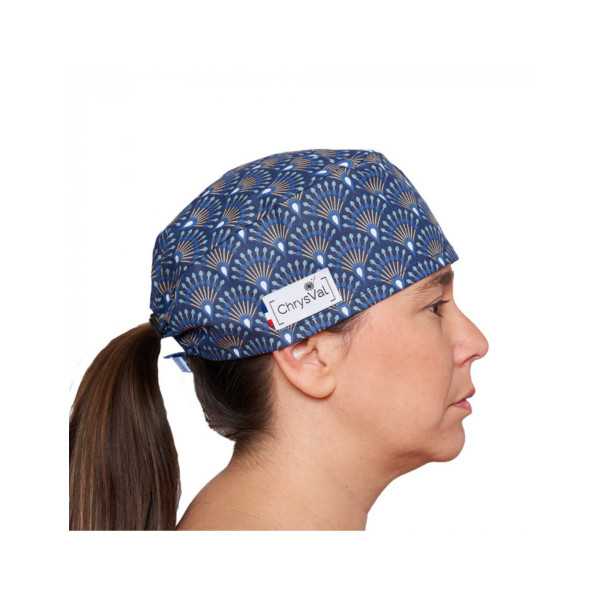 Calot médical court "Paon" 100% coton CHRYSVAL (211-1131)