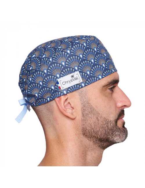 Calot médical court "Paon" 100% coton CHRYSVAL (211-1131)