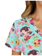 Blouse médicale femme imprimée "Hawaï" (1122PRA-HLU)