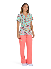 Blusa médica estampada para mujer "Rosalie" (1122PRA-TBS)