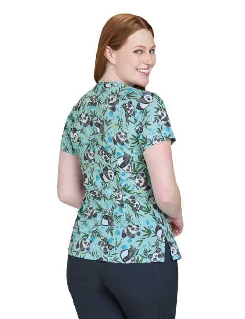 Blouse médicale femme imprimée "panda" (384PRA-PAN)
