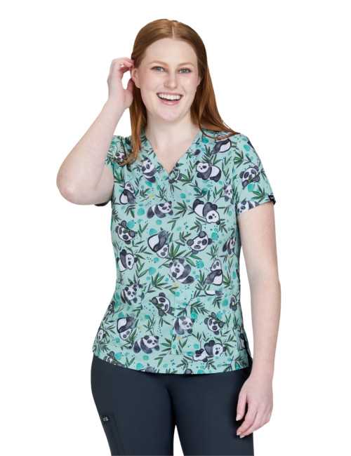 Blouse médicale femme imprimée "panda" (384PRA-PAN)