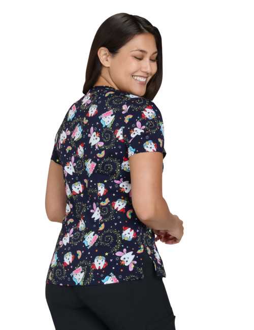 Blouse médicale femme imprimée "dents magiques" (384PRA-PAN)