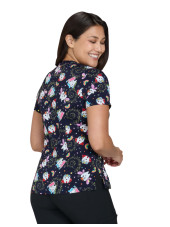 Blouse médicale femme imprimée "dents magiques" (384PRA-PAN)