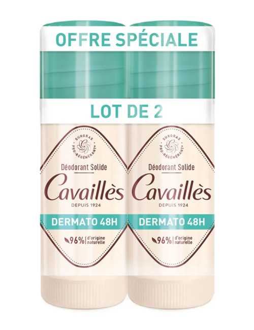 CAVAILLES - Dermato Déodorants Stick 48H 2x40 ml