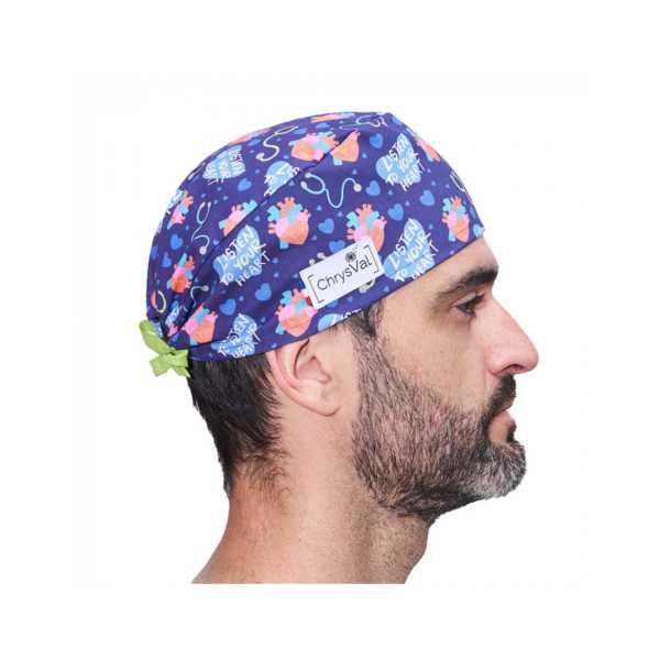 Short medical cap "Cardio" 100% cotton CHRYSVAL (211-1082)