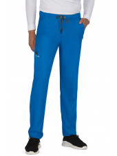 Pantalon médical Homme Koi "Make it Happen", collection Koi Next Gen (609-) bleu royal face